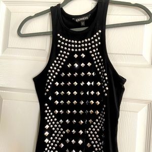 Express mini dress with silver detail